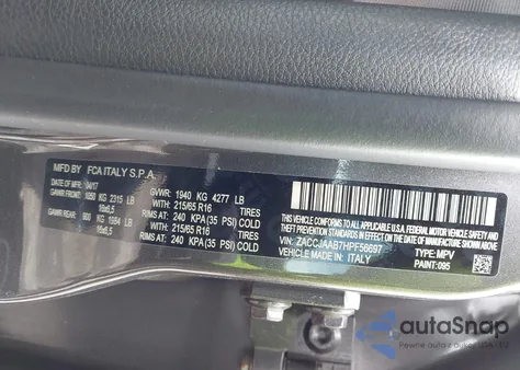 2017 Jeep Renegade Sport Fwd from USA, damaged, VIN ZACCJAAB7HPF56697